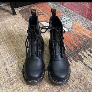 Dr. Martens 1460 Pascal Front Zip Mid Calf Boot size 9US/7UK-black
